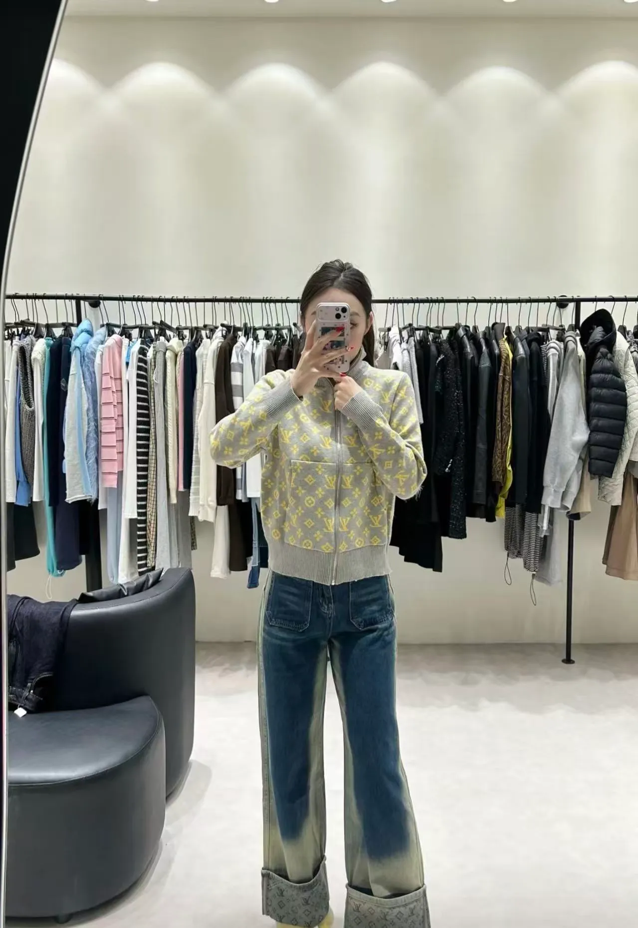 Louis Vuitton printed jacquard zipped jacket